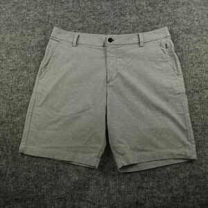 lululemon Commission Short Mens 33 Gray Qwick Oxfords 9" Inseam‎ Outdoor